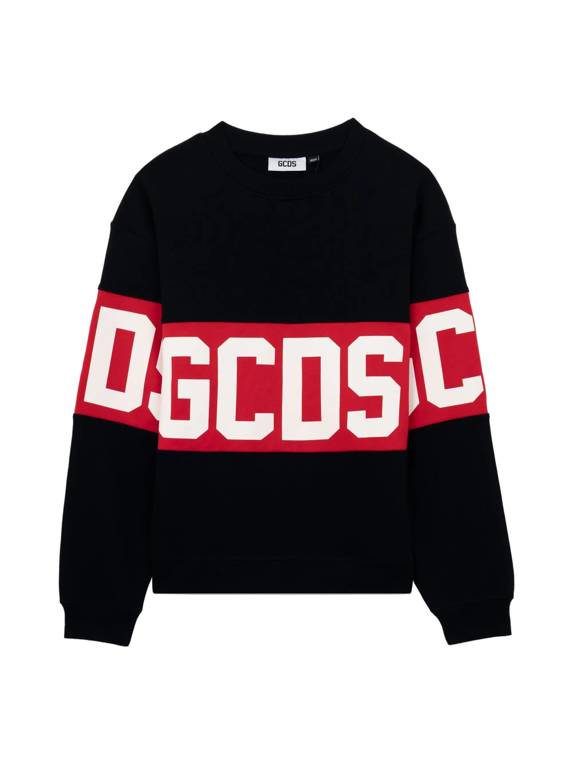 FELPA GIROCOLLO BAND LOGO GCDS