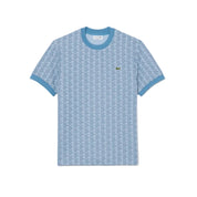 T-shirt slim fit con monogramma jacquard LA COSTE