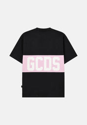 T-SHIRT REGULAR CON BAND LOGO GCDS