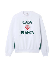 FELPA BIANCA CON LOGO CON DIAMANTE CASABLANCA