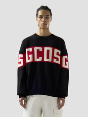 MAGLIONE CON BAND LOGO GCDS