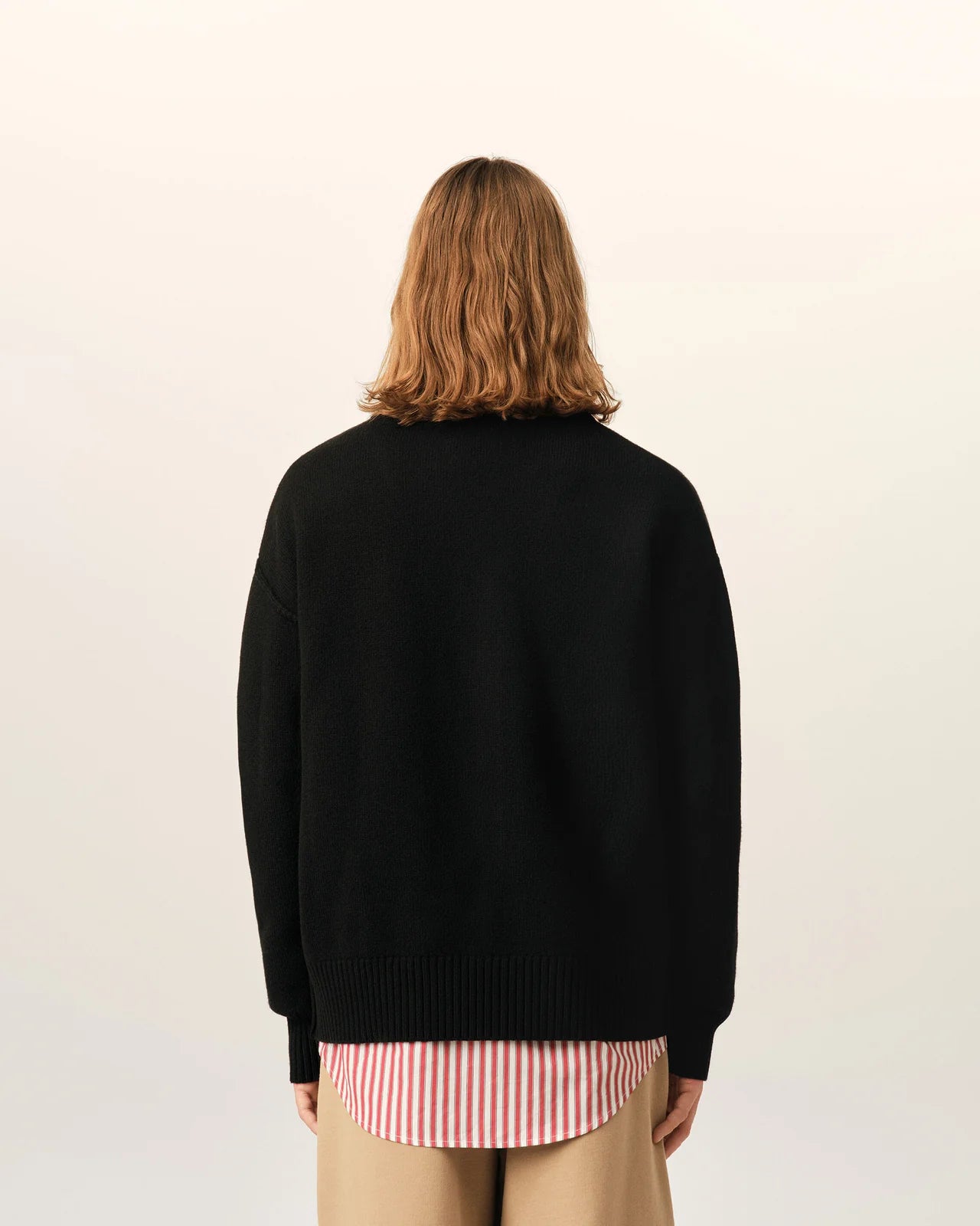 CARDIGAN AMI DE CŒUR IN LANA NATURALE AMI PARIS