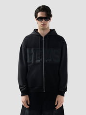 FELPA CON ZIP INTEGRALE E BANDA LOGO GCDS