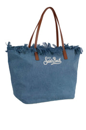 BORSA SHOPPER CITY MEDIUM IN TESSUTO DENIM CON FRANGE SAINT BARTH