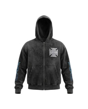 FELPA ZIP BLACK ISLAND