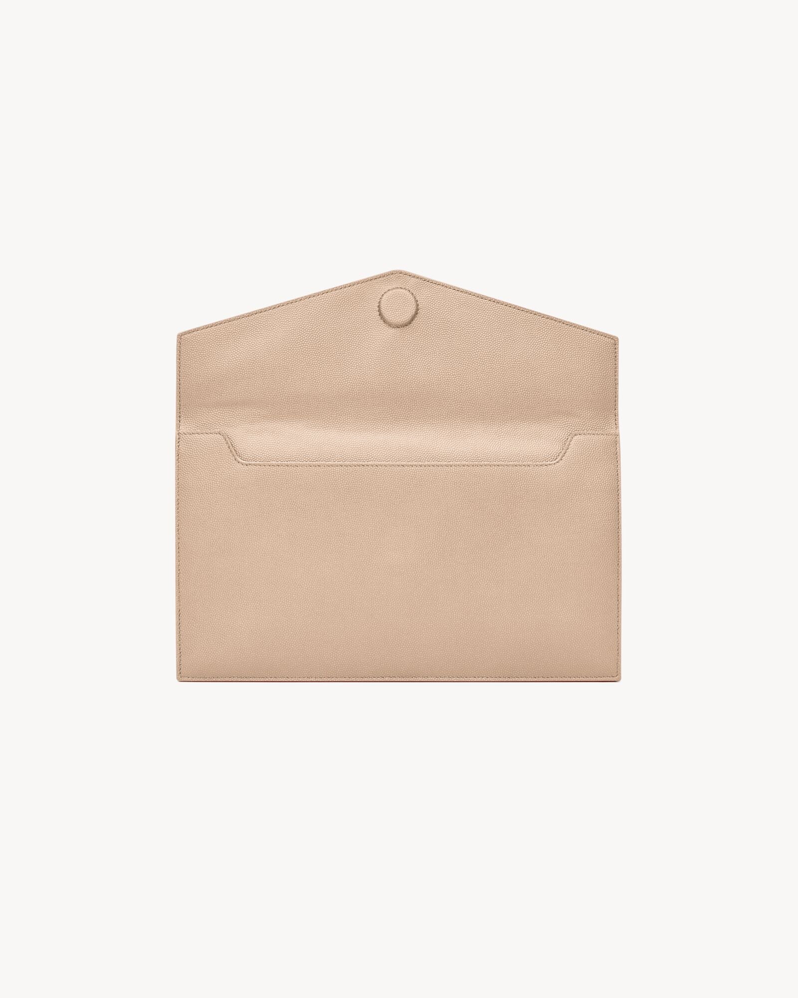 POCHETTE YSL UPTOWN IN PELLE GOFFRATA GRAIN DE POUDRE