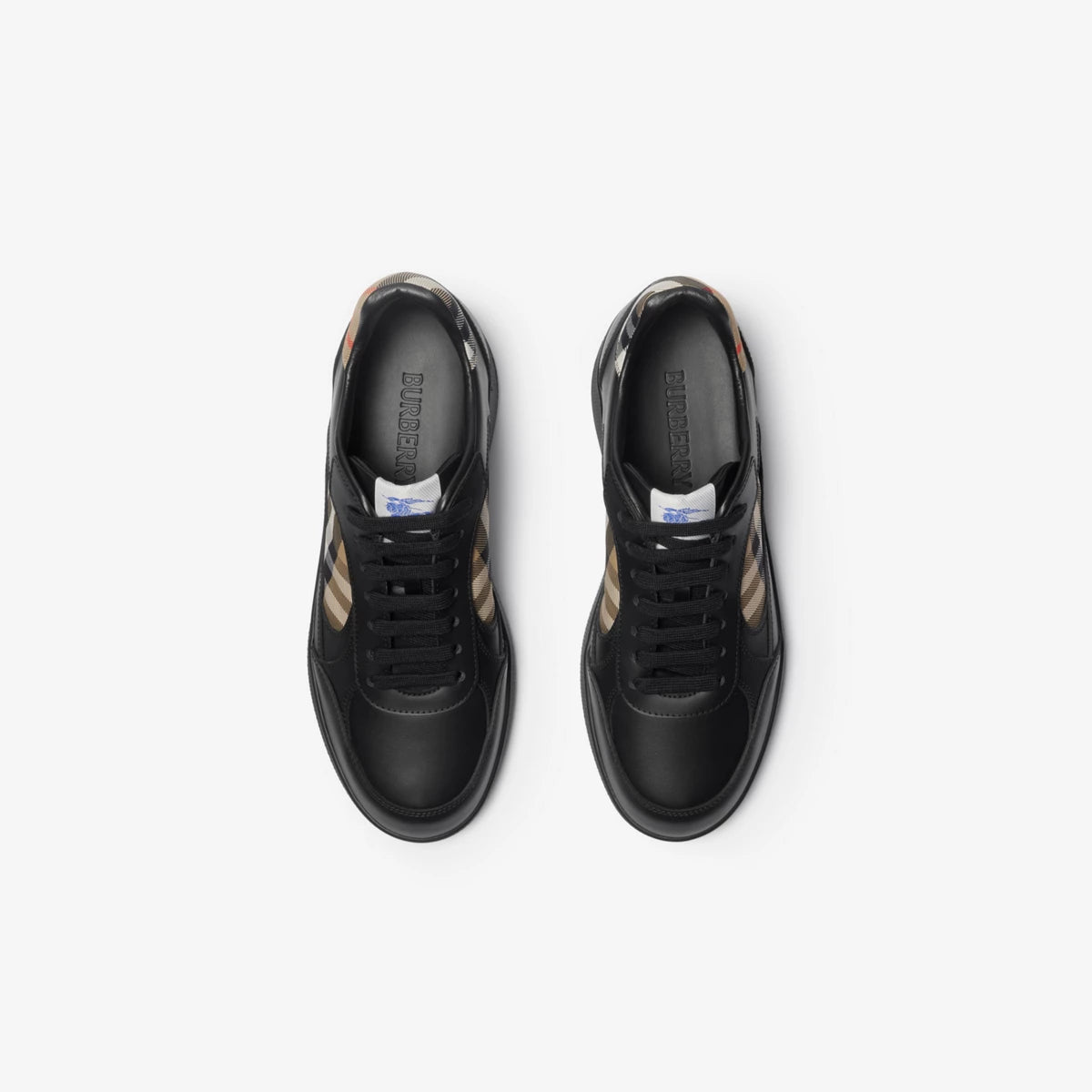 SCARPE TERRACE IN PELLE E CHECK BURBERRY