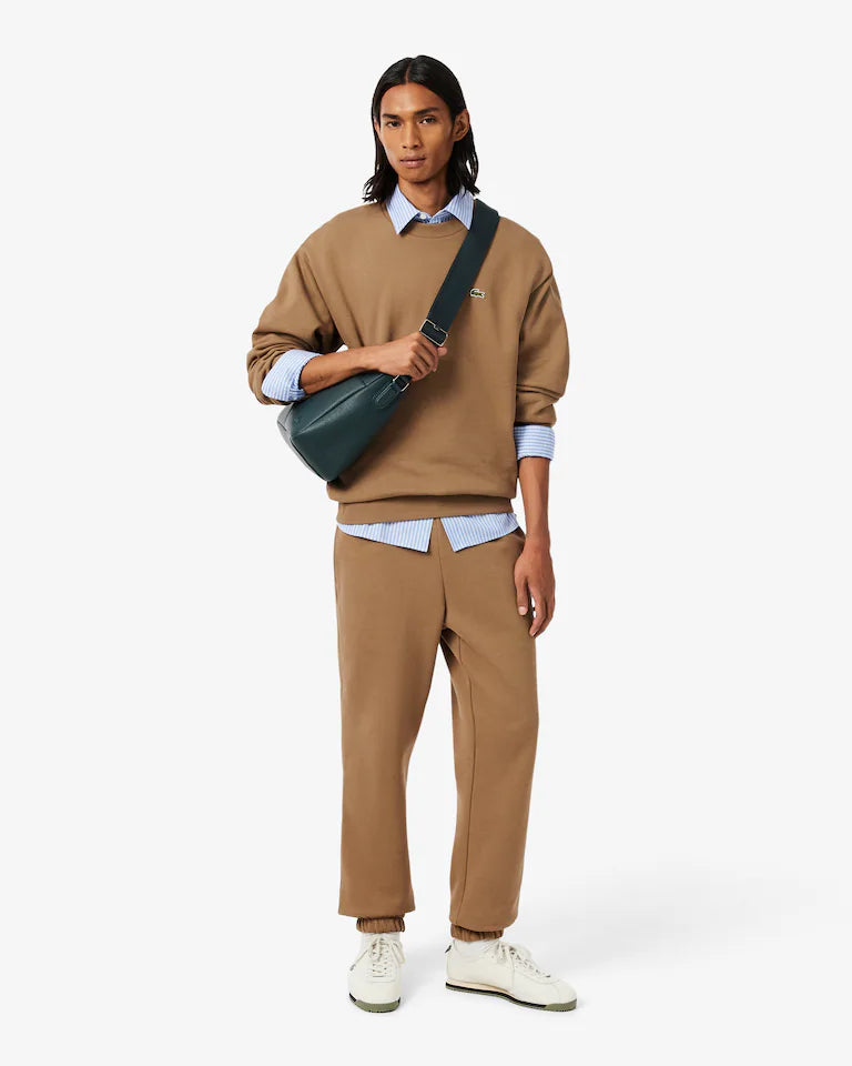 Pantaloni della tuta regular fit in tessuto felpato LACOSTE