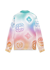 HALFTONE LOGO LONG SLEEVE SILK SHIRT CASABLANCA