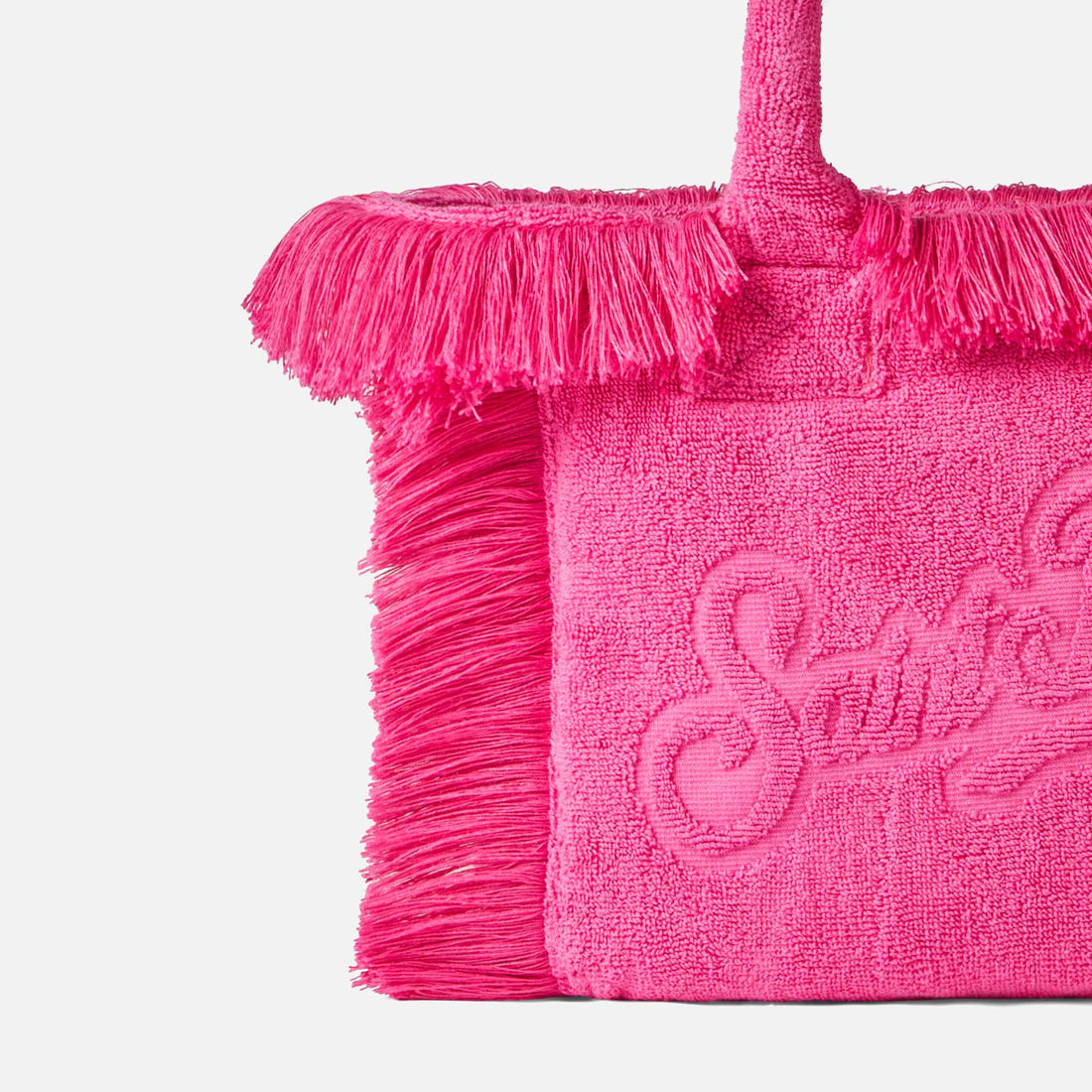 BORSA COLETTE IN SPUGNA FUCSIA CON RILIEVO SAINTBARTH