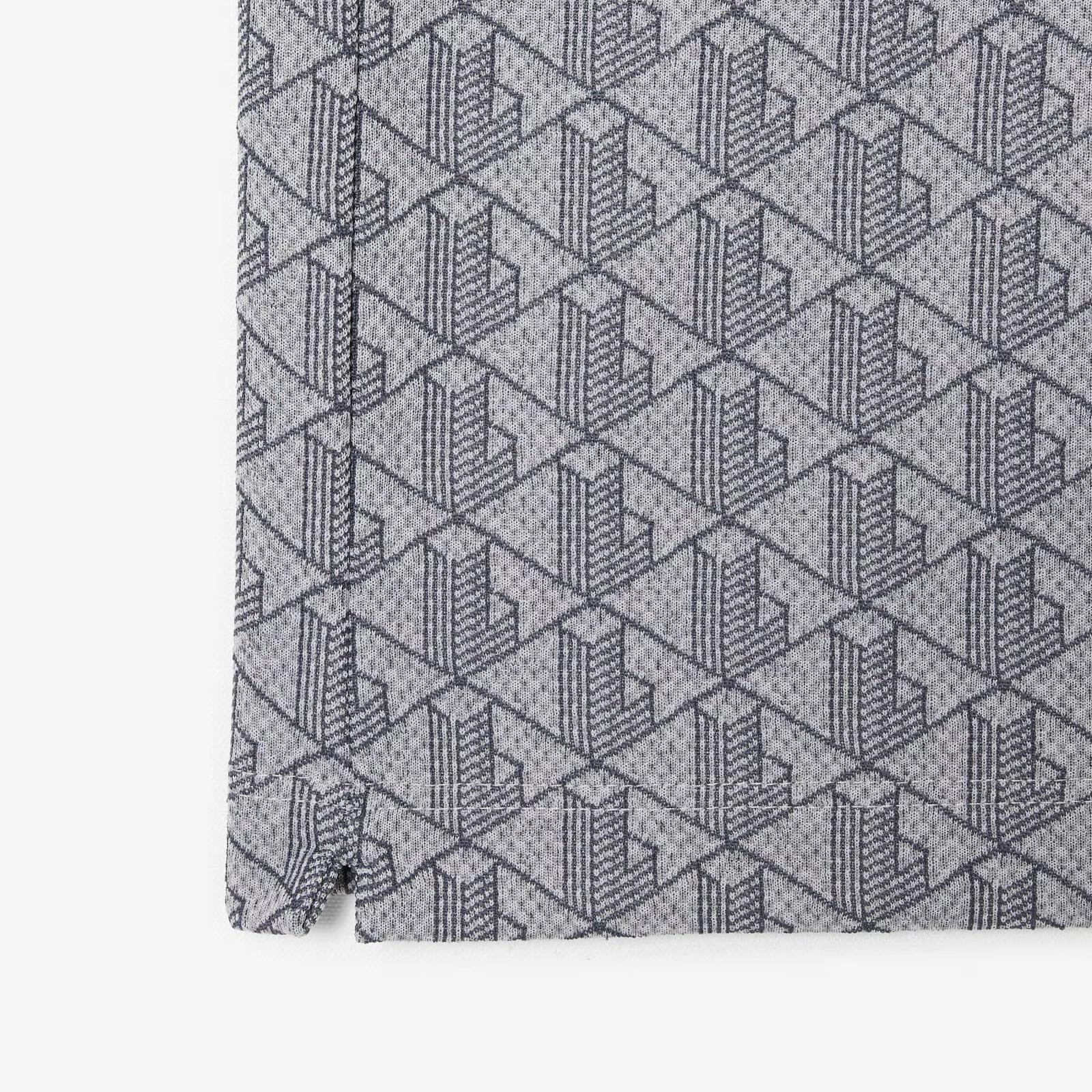 Polo dal taglio classico in jacquard con monogramma LACOSTE