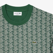 T-shirt slim fit con monogramma jacquard LACOSTE