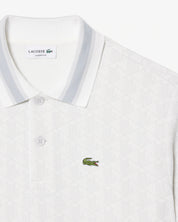 Polo dal taglio classico in jacquard con monogramma LACOSTE