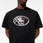 T-shirt in cotone Check con Knight Stamp Burberry
