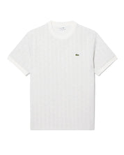 T-shirt slim fit con monogramma jacquard LACOSTE