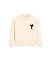MAGLIONE GIROCOLLO AMI DE CŒUR IN LANA NATURALE AMI PARIS