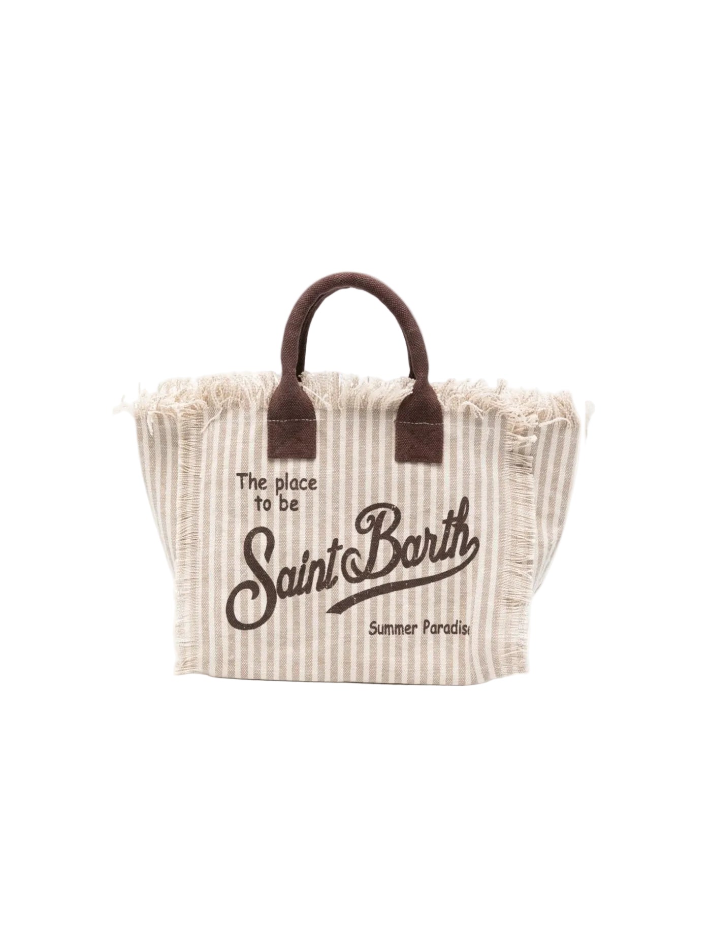 BORSA COLETTE MC2 SAINT BARTH BIANCA E BEIGE CON MOTIVO A RIGHE