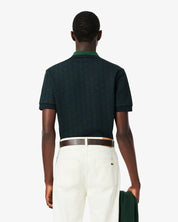 Polo dal taglio classico in jacquard con monogramma LACOSTE