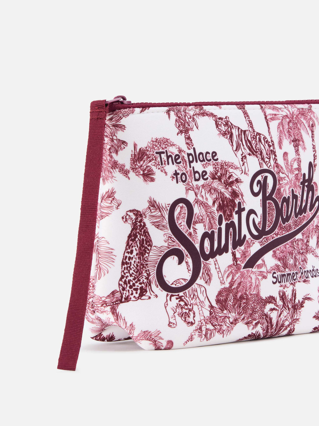 POCHETTE ALINE IN SCUBA CON STAMPA TOILE DE JOUY BORDEAUX SAINT BARTH