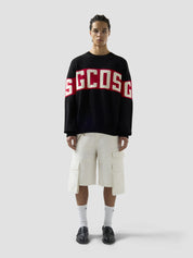 MAGLIONE CON BAND LOGO GCDS