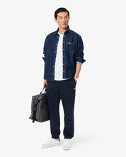 Pantaloni della tuta regular fit in tessuto felpato LACOSTE