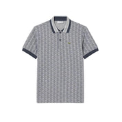 Polo dal taglio classico in jacquard con monogramma LACOSTE