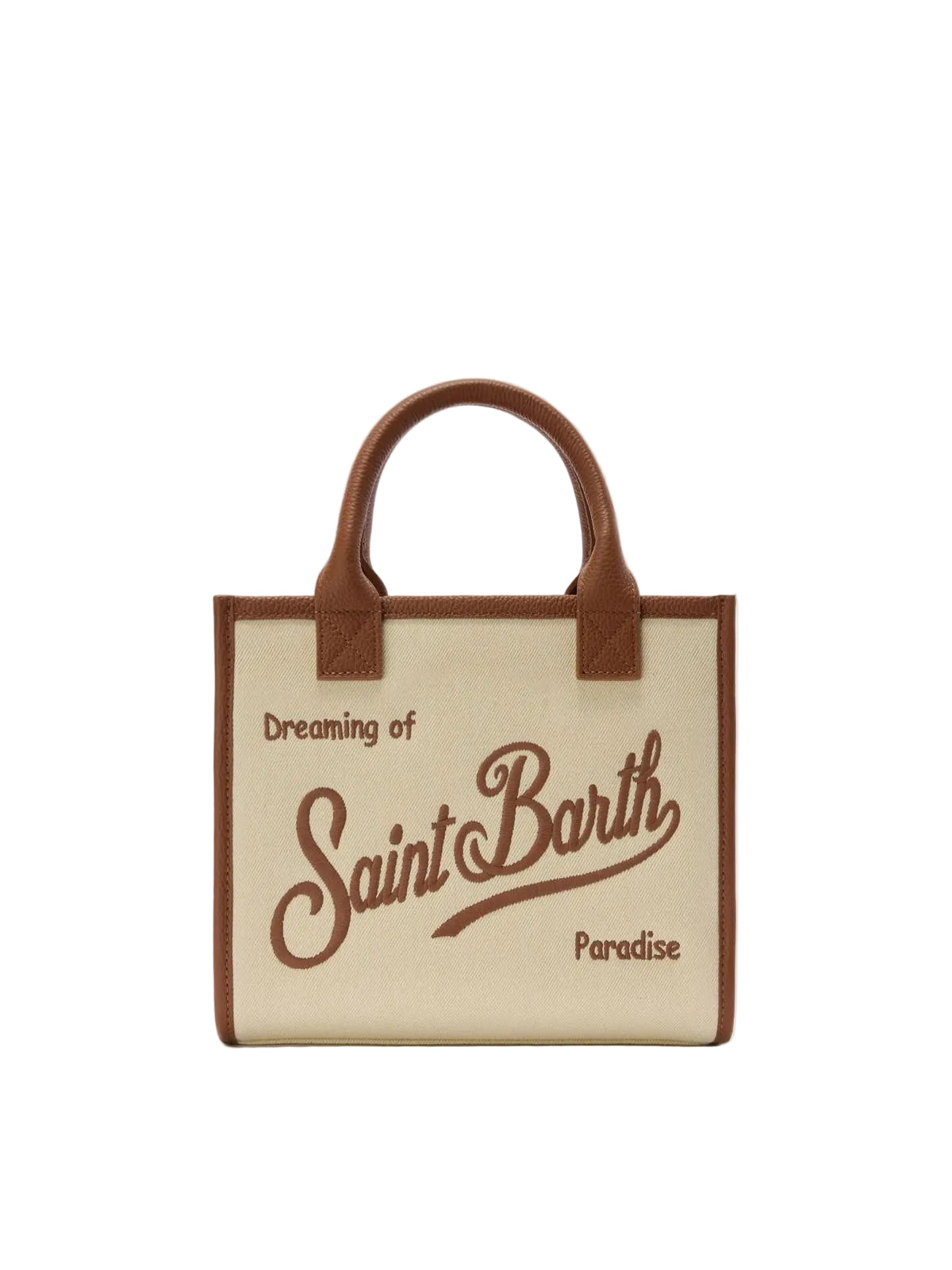 BORSA VANITY MEDIUM IN CANVAS E PELLE MARTELLATA SAINT BARTH
