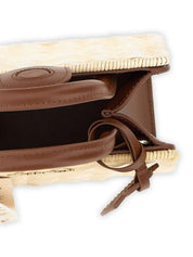 BORSA MC2 SAINT BARTH  DONNA SHOP BAG MINI 01737L STRAW LEATHER