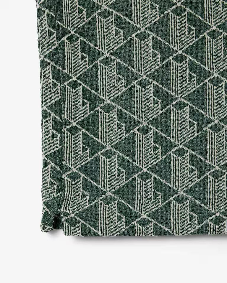 Polo dal taglio classico in jacquard con monogramma LACOSTE