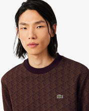 T-shirt slim fit con monogramma jacquard LACOSTE