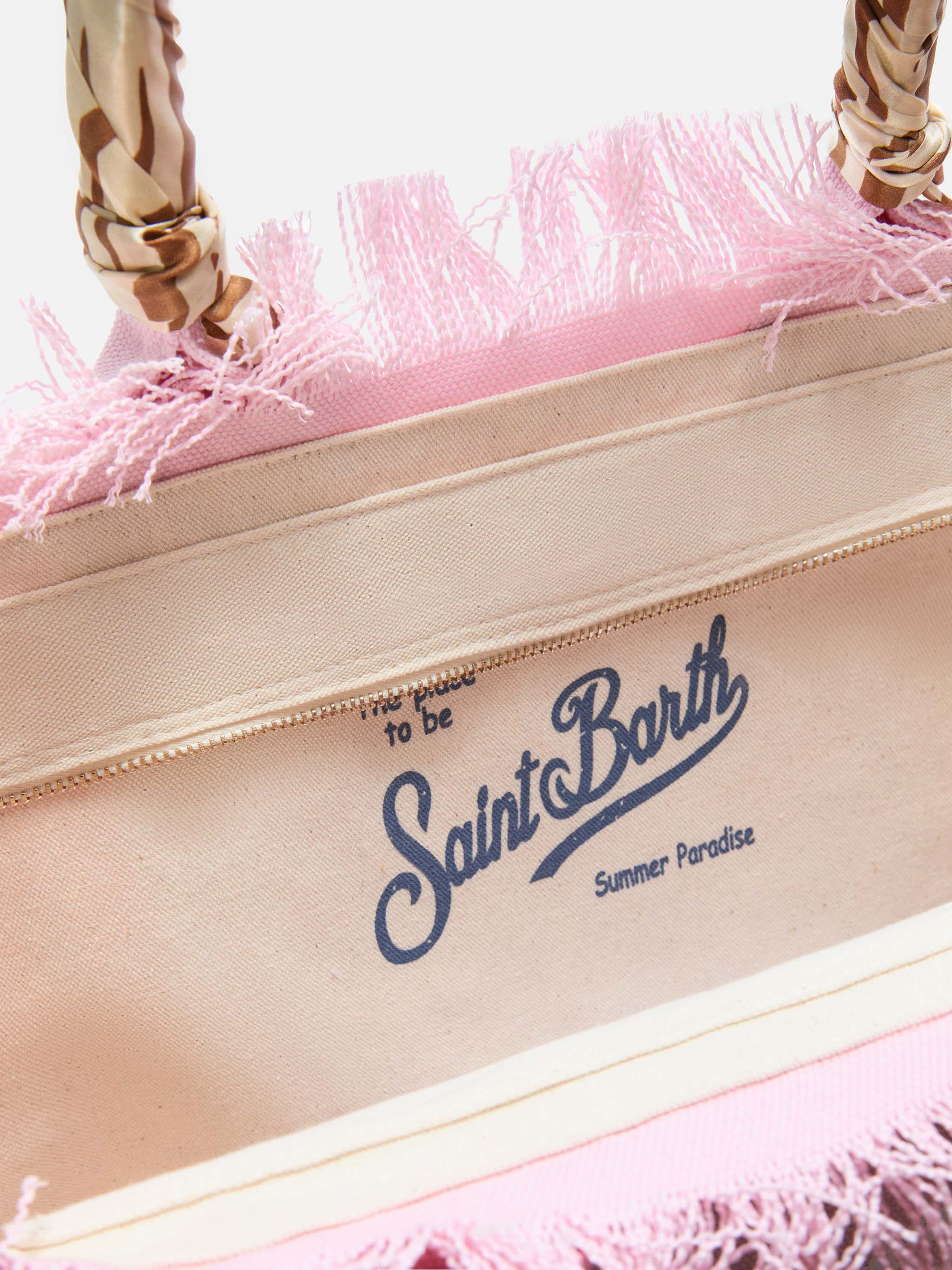 BORSA VANITY REGULAR IN CANVAS ROSA CON TWILL REMOVIBILE SAINT BARTH
