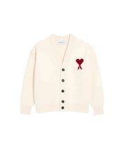 CARDIGAN AMI DE CŒUR IN LANA NATURALE AMI PARIS