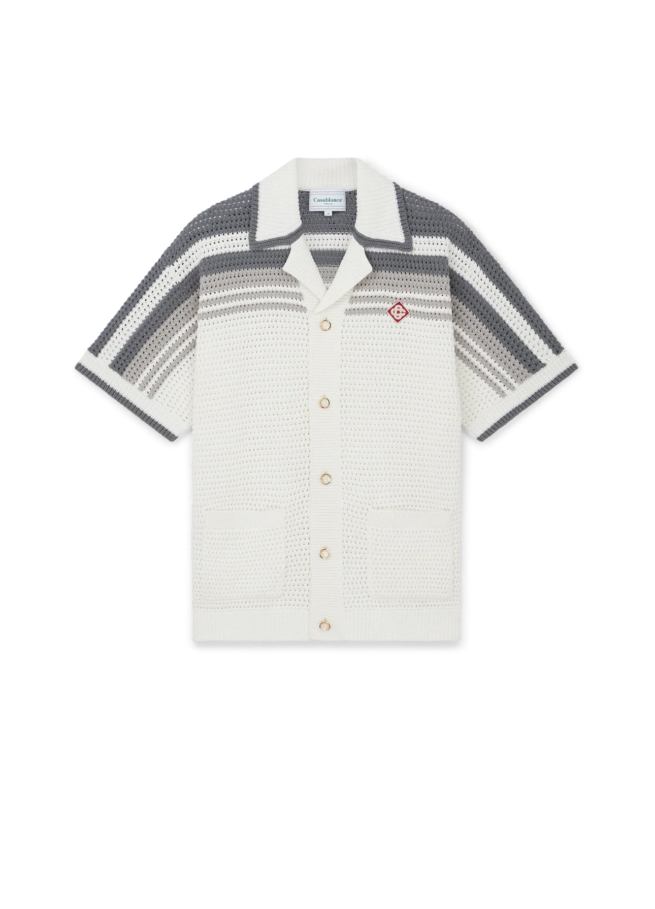 Stripe Short Sleeve Knitted Shirt CASABLANCA