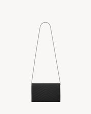 BORSA POCHETTE CON CATENA CASSANDRE CLASSICA IN PELLE GRAIN DE POUDRE YVES SAINT LAURENT