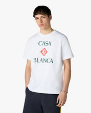 T-SHIRT A MANICHE CORTE CON LOGO CASABLANCA