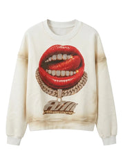 FELPA GIROCOLLO GRILLZ BLACK VERSION SIMPLY HOODIE ARTSUPERMONEY