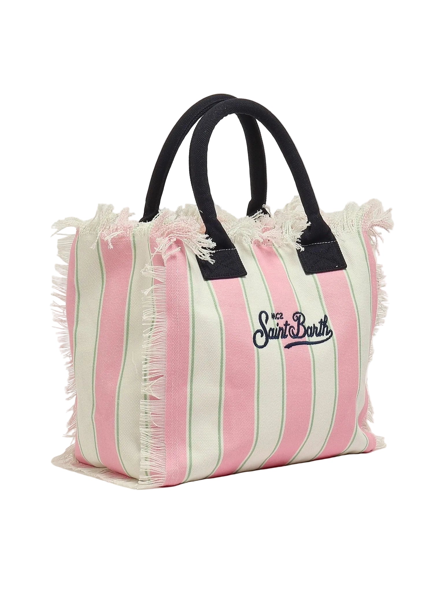 Borsa Vanity MC2 Saint Barth in Canvas a Righe