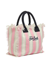 Borsa Vanity MC2 Saint Barth in Canvas a Righe