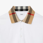 Polo Burberry con colletto Check