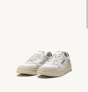 SCARPE SNEAKERS MEDALIST LOW IN PELLE BIANCA E BLU E SUEDE BEIGE