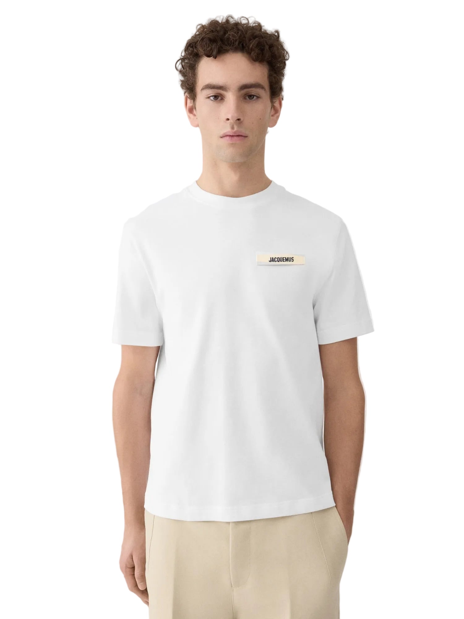 T-shirt Jacquemus  con logo in gros-grain.