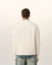 CARDIGAN AMI DE CŒUR IN LANA NATURALE AMI PARIS