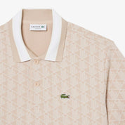 Polo dal taglio classico in jacquard con monogramma LACOSTE