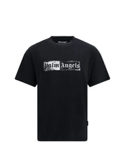 T-Shirt Con Logo A Timbro PALM ANGELS