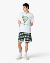 T-SHIRT A MANICHE CORTE WHITE TENNIS CLUB ICON PYRAMID ABDUCTION CASABLANCA