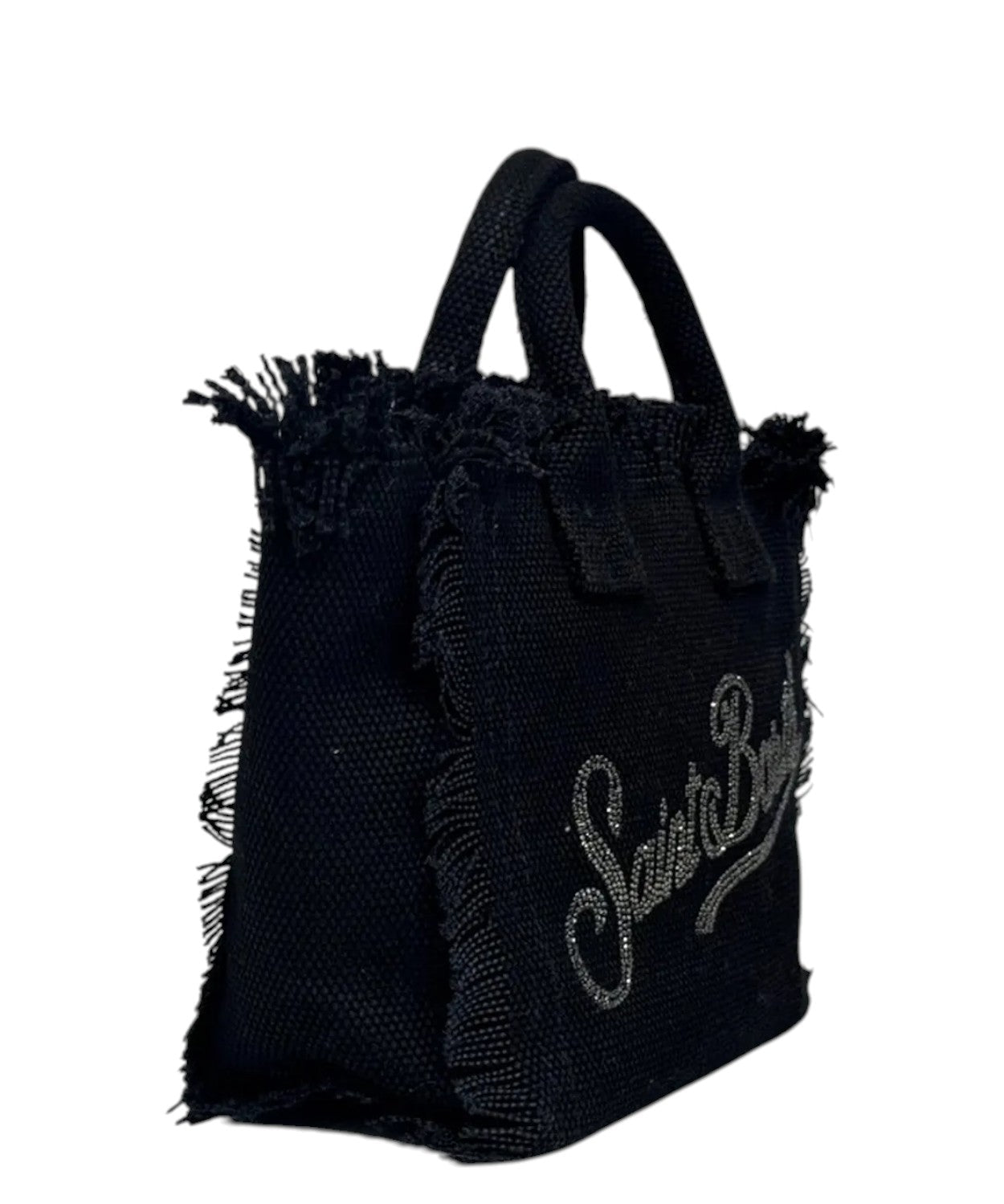 Borsa Vanity Mini MC2 Saint Barth in Canvas con Strass