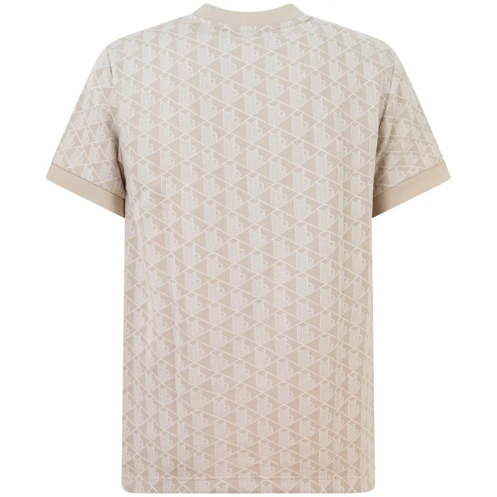 T-SHIRT BEIGE CON LOGO ALL OVER PER UOMO