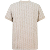 T-SHIRT BEIGE CON LOGO ALL OVER PER UOMO