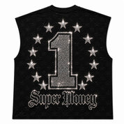 CANOTTA TEE SMANICATA GRILLZ BLACK LIPS ARTSUPERMONEY