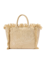 BORSA VANITY REGULAR IN TESSUTO EFFETTO SPUGNA BEIGE TINTA UNITA SAINT BARTH